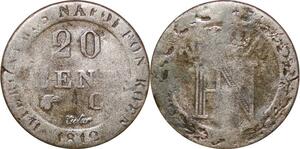 P0098 Germany Westphalia 20 Centimes Jerome Napoleon 1812 C Cassel Silver