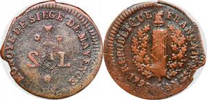 P0112 Germany Siege Mainz Mayence Un Sol Friedrich Karl Joseph 1793 low weight