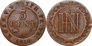 P0141 Germany Westphalia 3 Centimes Jerome Napoleon 1810 C Cassel ->M offer