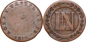 P0149 Germany Westphalia 3 Centimes Jerome Napoleon 1812 C Cassel ->M offer