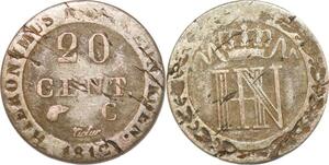 P0168 Germany Westphalia 20 Centimes Jerome Napoleon 1812 C Cassel Silver