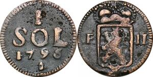 P0198 Luxembourg 1 Sol Franz II 1795 -> Make offer