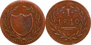 P0205 German States Pfennig Fusternberg Stuhlingen 1819 AU ->Make offer