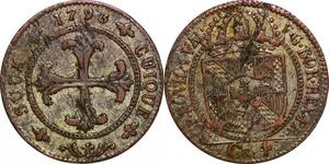 P0213 Switzerland Neuchâtel Swiss Cantons 4 Kreuzer Friedrich Wilhelm II 1793