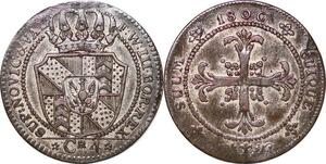 P0224 Schweiz Neuenburg Batzen 4 Kreuzer Friedrich III 1800 AU
