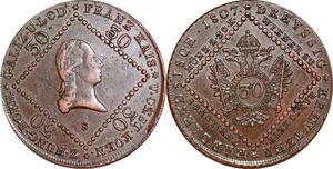 P0230 Scarce Austria Habsburg 30 Kreuzer Franz II 1807 S Schmöllnitz AU