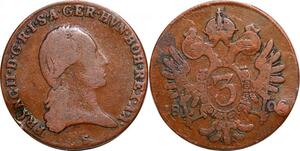 P0242 Austria Habsburg 3 Kreuzer Franz II 1800 S Schmöllnitz -> Make offer