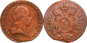 P0247 Austria Habsburg 3 Kreuzer Franz II 1800 B Kremnica -> Make offer