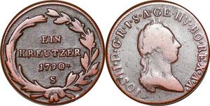 P0250 Austria Habsburg Kreutzer Joseph II 1790 S Schmöllnitz -> Make offer