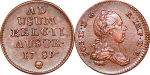 P0264 Scarce Austrian Netherlands Liard Oorden Joseph II 1789 Bruxelles UNC