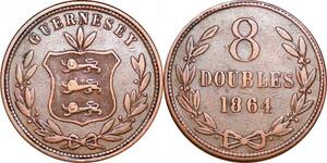 P0282 Guernsey 8 Doubles 1864 -> Make offer