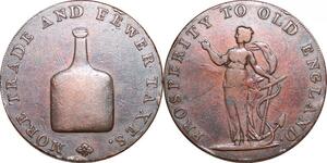 P0285 Token United Kingdom Prosperity 1/2 Penny Norwich Trade Less Taxes