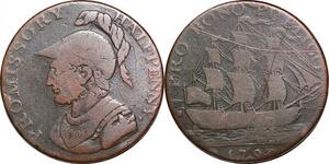 P0297 Token United Kingdom 1/2 Penny Boat Gosport Jordan 1794