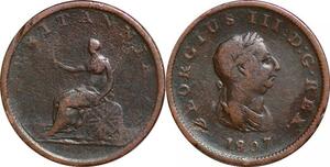 P0310 United Kingdom Half Penny George III 1807 -> Make offer