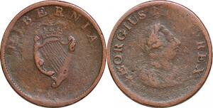 P0313 Ireland 1/2 Penny George III 1805 -> Make offer