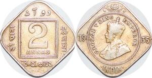 P0371 India British 2 Annas George V 1935 -> Make offer