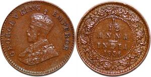 P0377 India British 1/12 Anna Edward VII 1936 UNC -> Make offer