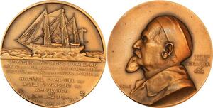 P0501 Rare France Médaille Colonies Afrique du Nord Voyages duc d'Orléans Thenot SUP