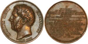 P0523 France Médaille Charles Henri Christofle Officier Légion d'Honneur 1863 Barre