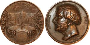 P0525 France Médaille Judaica Juif Eugene Sue 1846 Wandering Jew Church SUP