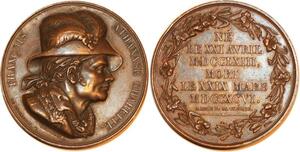 P0536 Rare RR France Médaille Francois Charrette Guerre Vendée 1763 1796 Puymaurin ->FO