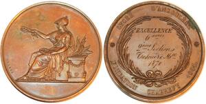 P0541 France Médaille Lycée d'Angoulème Tesnières Chabrefy 1870 Brenet ->F offre