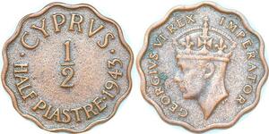 P0562 Cyprus 1/2 Piastre George VI 1943 -> Make offer