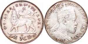 P0575 Ethiopia Gersh Menelik II EE 1895 (1902) A Paris Argent ->Faire offre