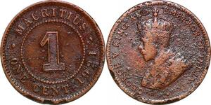 P0588 Mauritius Ile Maurice Cent Elizabeth II 1921 ->Make offer