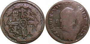 P0611 Spain 8 Maravedís Fernando VII 1818 1819 Jubia -&gt;Make offer