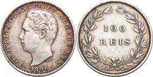 P0623 Portugal 100 Reis Luís I 1886 ->Make offer