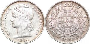 P0633 Portugal 50 Centavos Liberty head 1914 ->Make offer