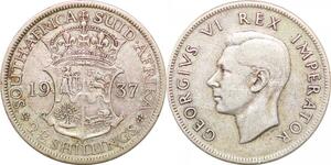 P0644 South Africa 2 1/2 Shillings George VI 1937 Silver ->make offer