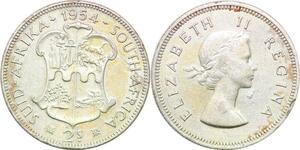 P0649 South Africa 2 1/2 Shilling Elizabeth II 1954 Silver ->Make offer