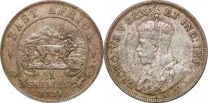 P0661 Ethiopia East Africa Shilling George V 1924 Silver ->Make offer