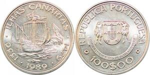 P0678 Portugal 100 Escudos Canary Islands 1336 1989 FDC BU UNC -> Make Offer