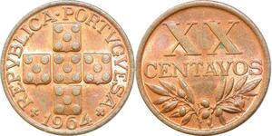 P0680 Portugal 20 Centavos 1964 FDC BU UNC -> Make Offer