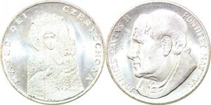 P0687 Medal Poland Polish Paulus II Maria Czestochowa 1920-2005 Silver BU FDC