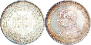 P0693 Scarce Portugal 200 Réis Carlos I 400 years discovery of India 1500 1558 UNC