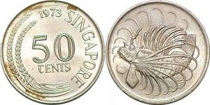 P0711 Singapore 50 Cents 1973 UNC ->Make offer