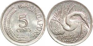 P0716 Singapore 5 Cents non-magnetic 1984 UNC ->Make offer