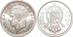 P0724 Spain 50 Pesetas Juan Carlos I 1975 UNC ->Make offer