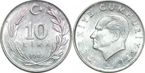 P0758 Turkey 10 Lira Mustafa Kemal Atatürk 1985 UNC ->Make offer