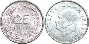 P0759 Turkey 25 Lira Mustafa Kemal Atatürk 1985 UNC ->Make offer