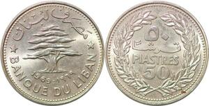 P0776 Lebanon 50 Qirsh Piastres 1969 UNC ->Make offer
