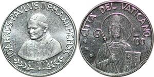 P0817 Papal States Vatican 100 Lire Jean Paul II 1900 FDC -> Make offer