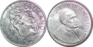 P0819 Papal States Vatican 50 Lire Jean Paul II Enrico Manfrini 1989 FDC -> Make offer