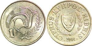 P0825 Cyprus 1 Cent Type 2 Coat Arms Clara Georgiou 2004 FDC -> Make offer