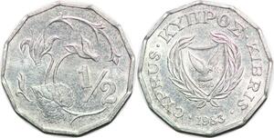 P0830 Cyprus 1/2 Cent 1983 Coat Arms FDC -> Make offer