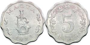 P0833 Malta 5 Mils Lampstand Christopher Ironside 1972 FDC -> Make Offer